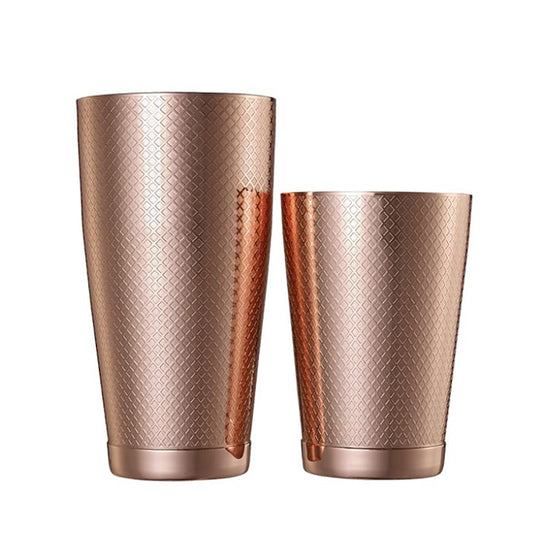 Barfly Diamond Lattice Copper Plated Shaker Set 28 and 18oz