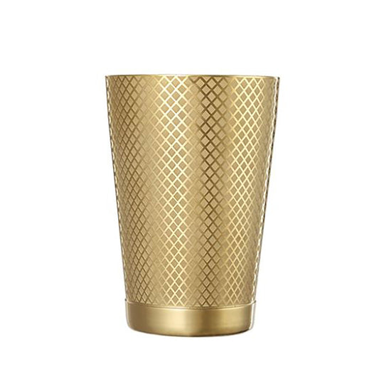 Barfly Diamond Lattice Gold Plated Shaker Tin 18oz