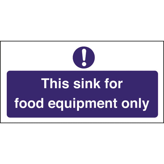 Mileta Kitchen Food Safety Sign Self Adhesive Vinyl 100 x 200mm - Raw Meat Area Only