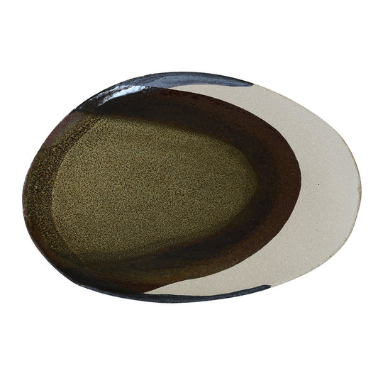 Jars Wabi Stoneware Seidou Oval Dish 36x25cm Pack of 2