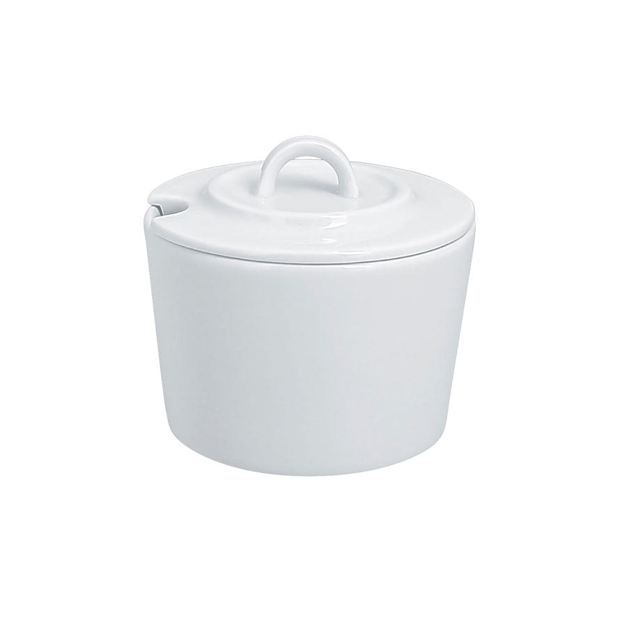 Rak Access Vitrified Porcelain White Round Replacement Lid For Sugar Bowl S1081 Pack of 12