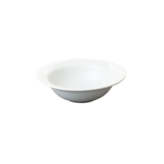 Great White Porcelain Round Stone Rim Fruit Bowl 16cm Pack of 6