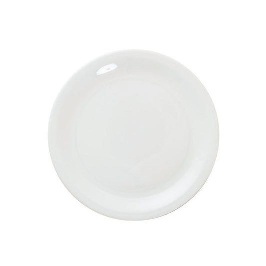 Great White Porcelain Round Narrow Rim Plate 22cm Pack of 6