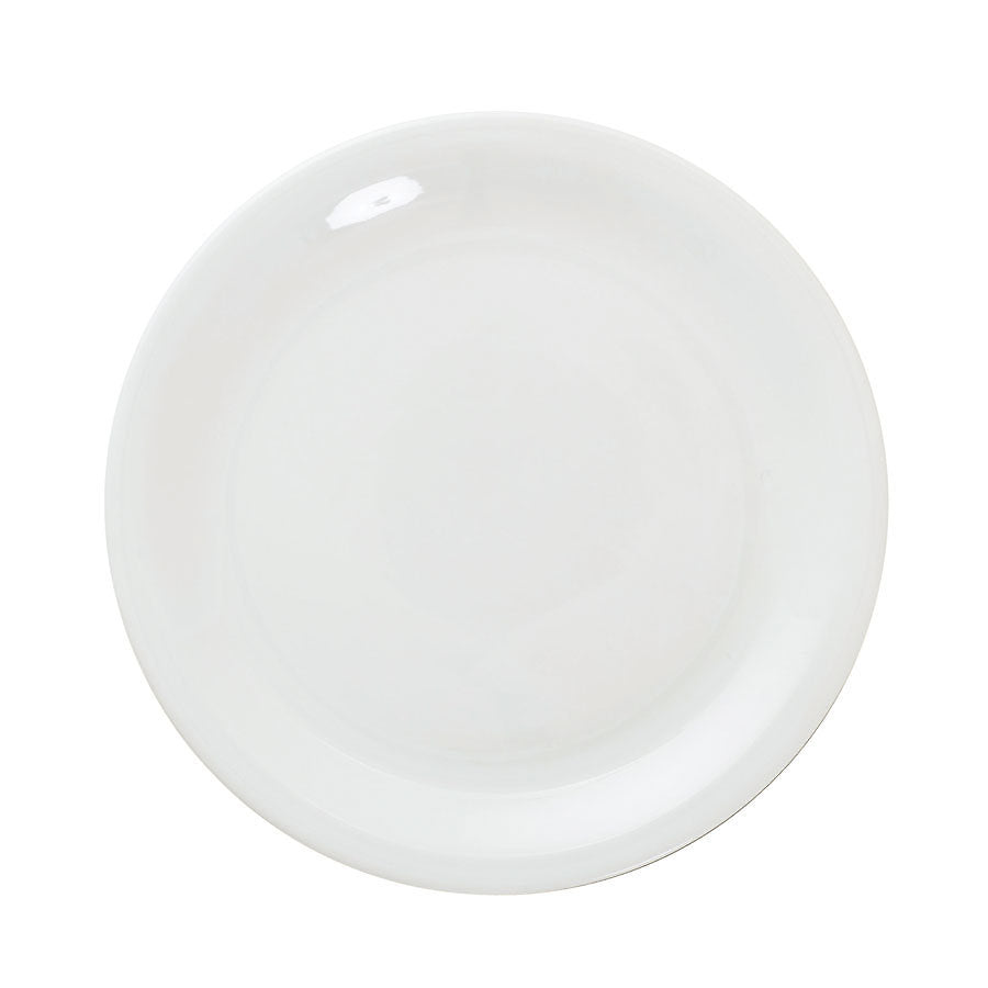 Great White Porcelain Round Narrow Rim Plate 28cm Pack of 6