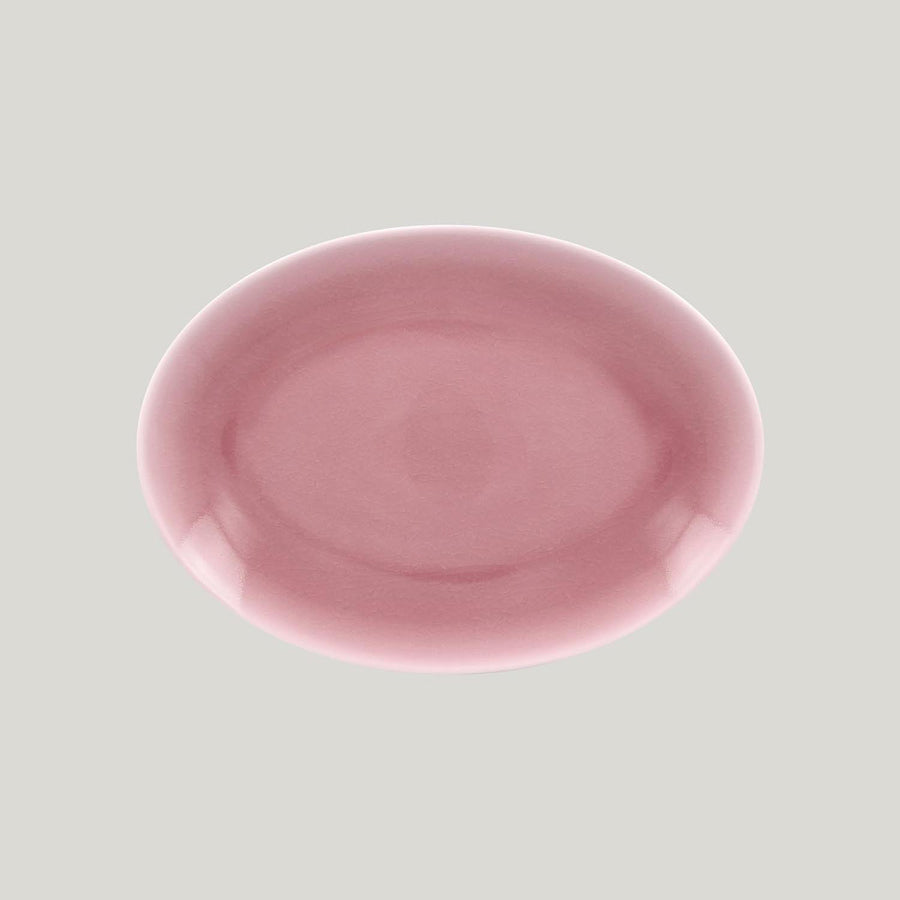 Rak Vintage Vitrified Porcelain Pink Oval Platter 32x23cm Pack of 6