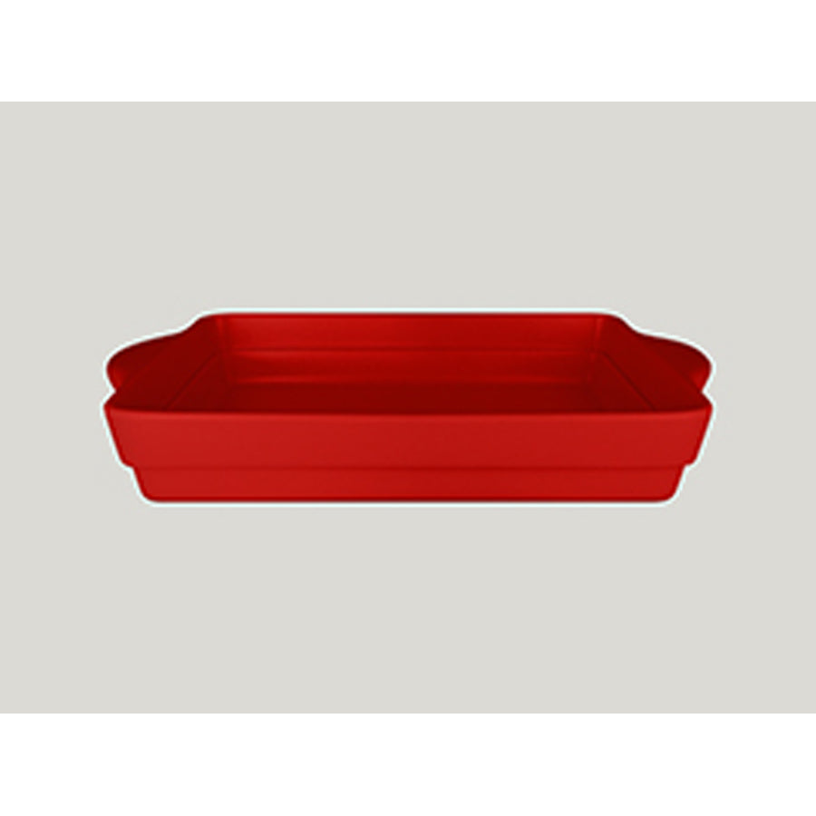 Rak Chef's Fusion Vitrified Porcelain Red Rectangular Tureen 32x22x6cm 2.8 Litre Pack of 3