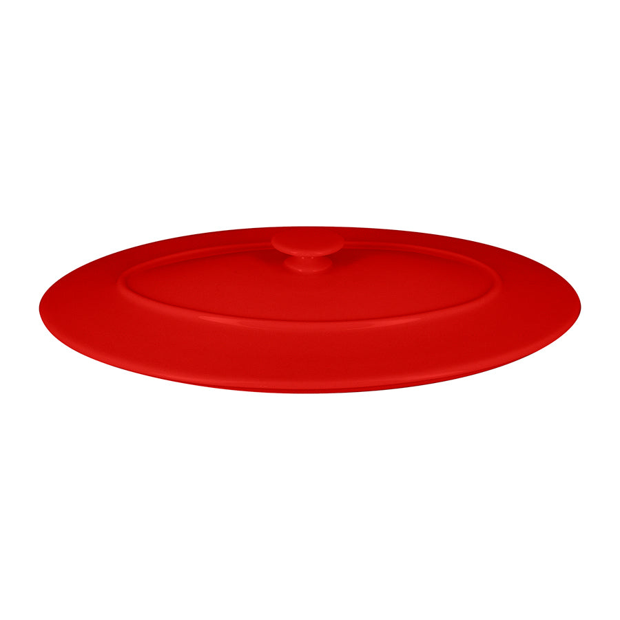 Rak Chef's Fusion Vitrified Porcelain Red Oval Platter Lid 36.5x25cm Pack of 3