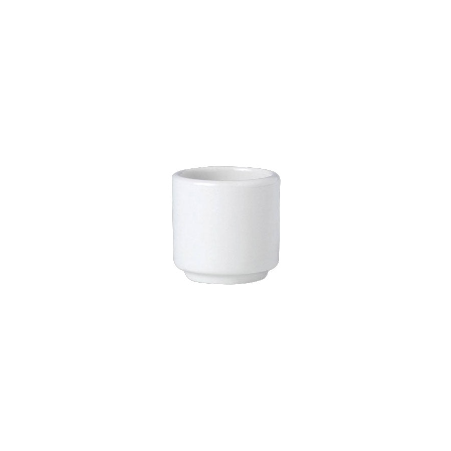 Steelite Simplicity Vitrified Porcelain White Round Egg Cup Footless 4.75cm 1 3/8 Inch Pack of 12