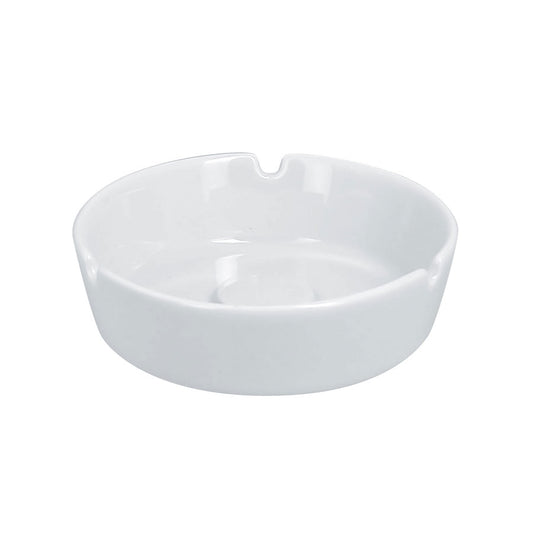 Rak Access Vitrified Porcelain White Round Ashtray 12cm Pack of 12