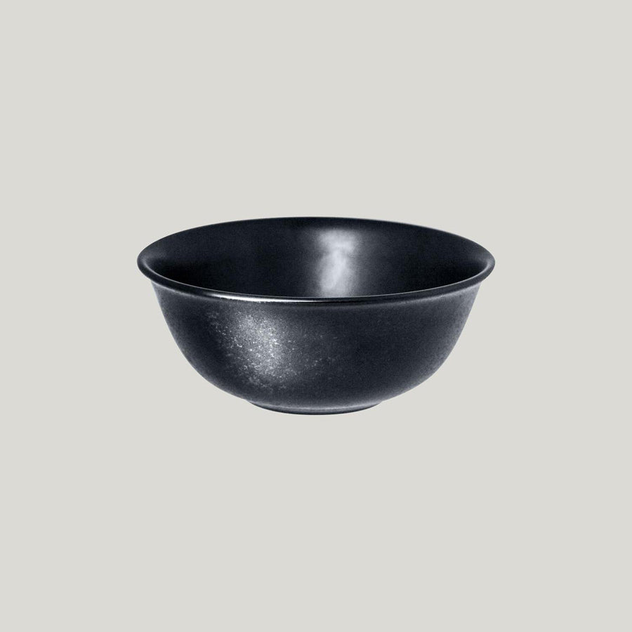 Rak Karbon Vitrified Porcelain Black Round Rice Bowl 16x6.5cm 58cl Pack of 12