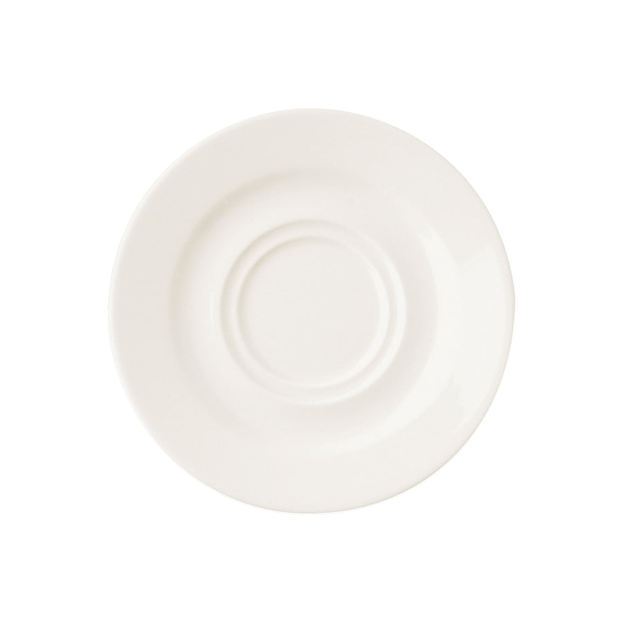 Rak Banquet Vitrified Porcelain White Round Saucer 17cm Pack of 12