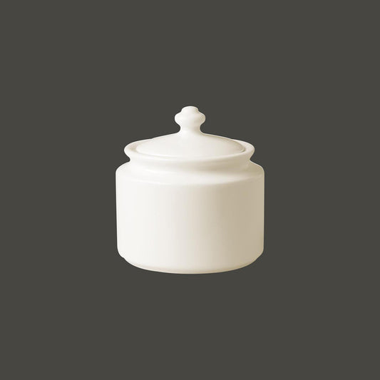 Rak Banquet Vitrified Porcelain White Round Replacement Lid For Sugar Bowl S646 Pack of 12