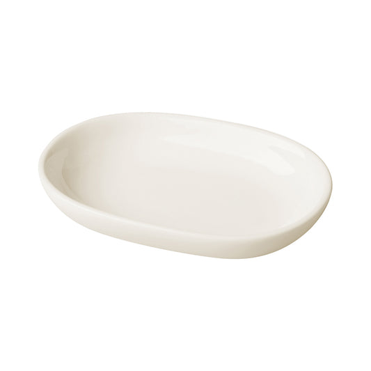 Rak Banquet Vitrified Porcelain White Oval Butter Dish 11x8cm Pack of 12