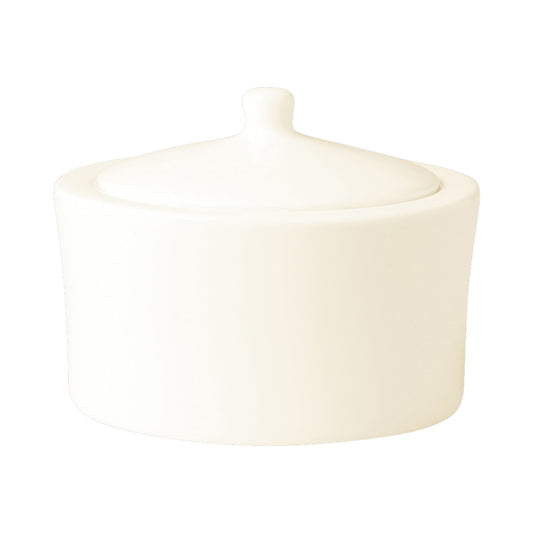 Rak Ivoris Finedine Vitrified Porcelain White Sugar Bowl With Lid 22cl Pack of 6