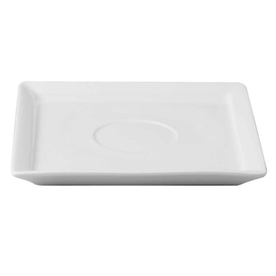 Rak Minimax Vitrified Porcelain White Square Saucer For Fine Cup 30cl Pack of 12