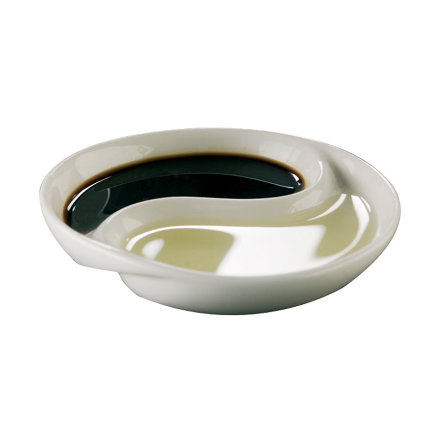 Rak Minimax Vitrified Porcelain White Ying Yang Dish 10cm Pack of 24