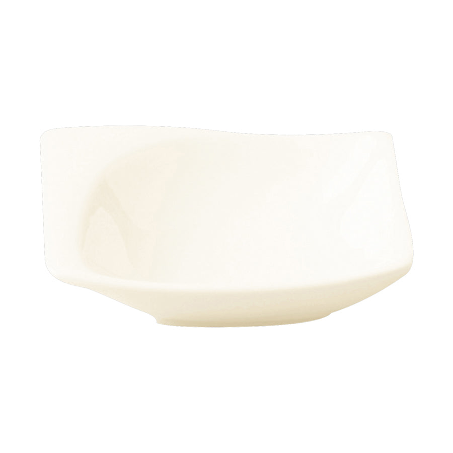 Rak Mazza Vitrified Porcelain White Mini Square Dish 8cm Pack of 6