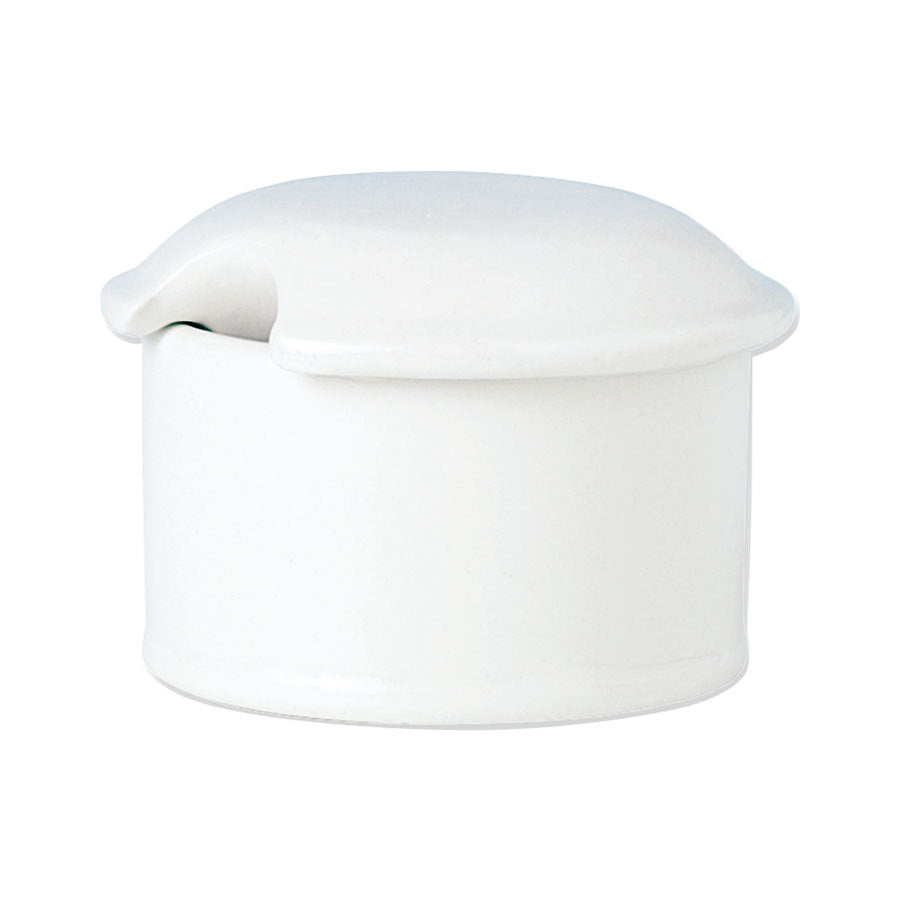 Steelite Simplicity Vitrified Porcelain White Mustard Pot Lid Pack of 12