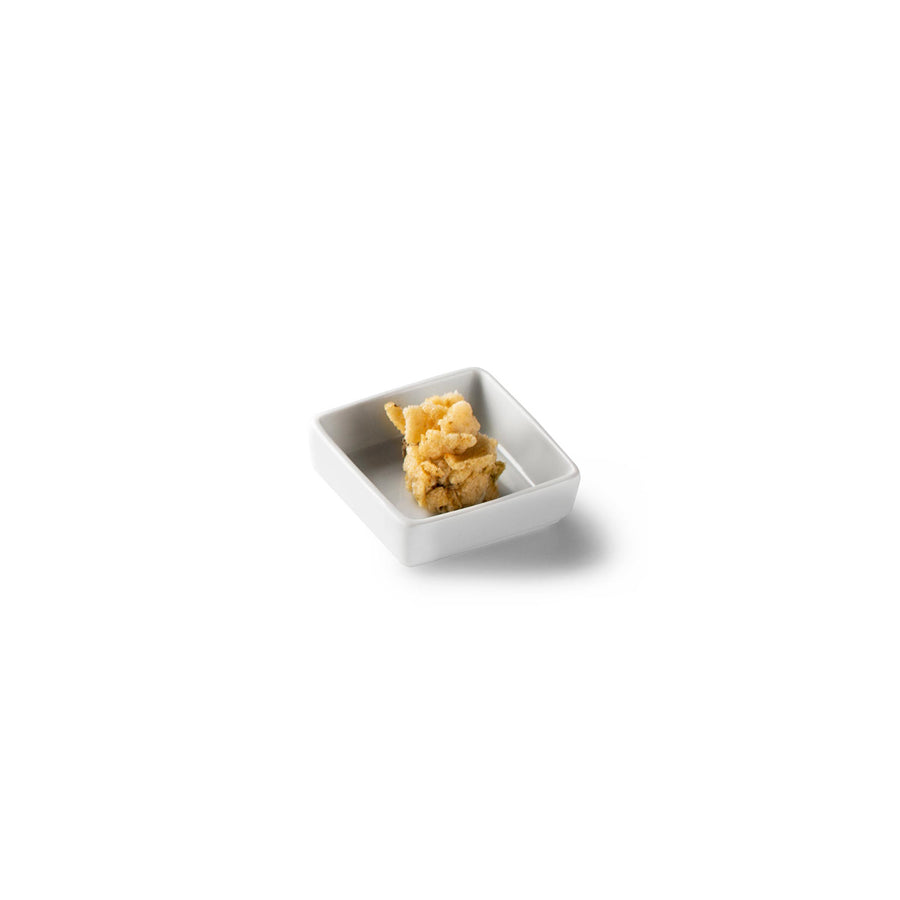 Pordamsa Kyoto Porcelain Glass White Square Mini Tray 6x2cm Pack of 6