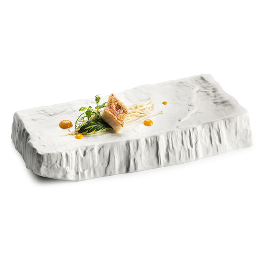 Pordamsa Cliff Porcelaing Matte White Rectangular Podium 29x12cm