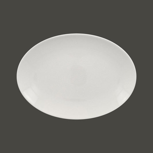 Rak Vintage Vitrified Porcelain White Oval Platter 36x27cm Pack of 6