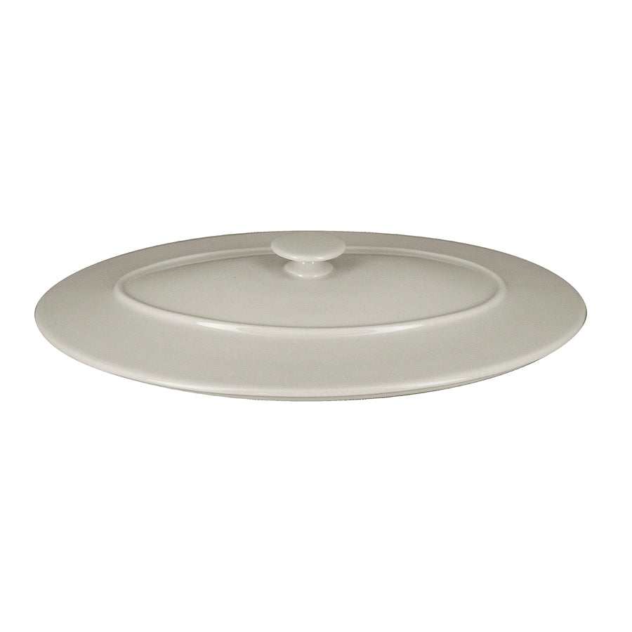 Rak Chef's Fusion Vitrified Porcelain White Oval Platter Lid 36.5x25cm Pack of 3