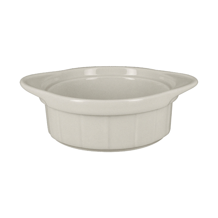 Rak Chef's Fusion Vitrified Porcelain White Round Ramekin With Grooves 11x4.5cm 30cl Pack of 12