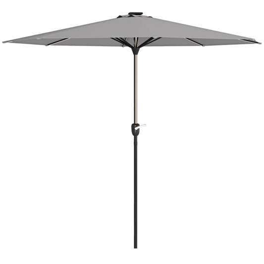 Outsunny Garden Parasol with LED Lights