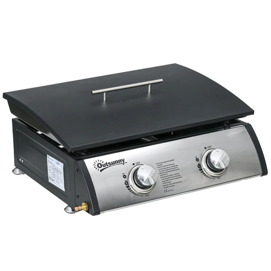 Outsunny Portable Tabletop Gas Plancha Grill