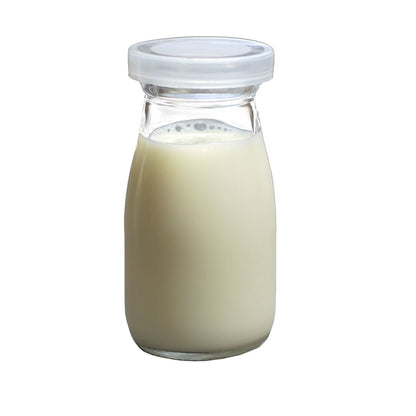 Mini Glass Milk Bottle 12cl Pack of 6