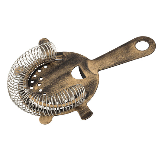 Utopia Vintage Copper Cocktail Strainer - 4 Prong