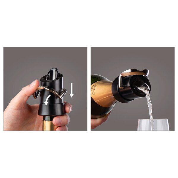 Vacuvin Champagne Resealer Black Pack of 6